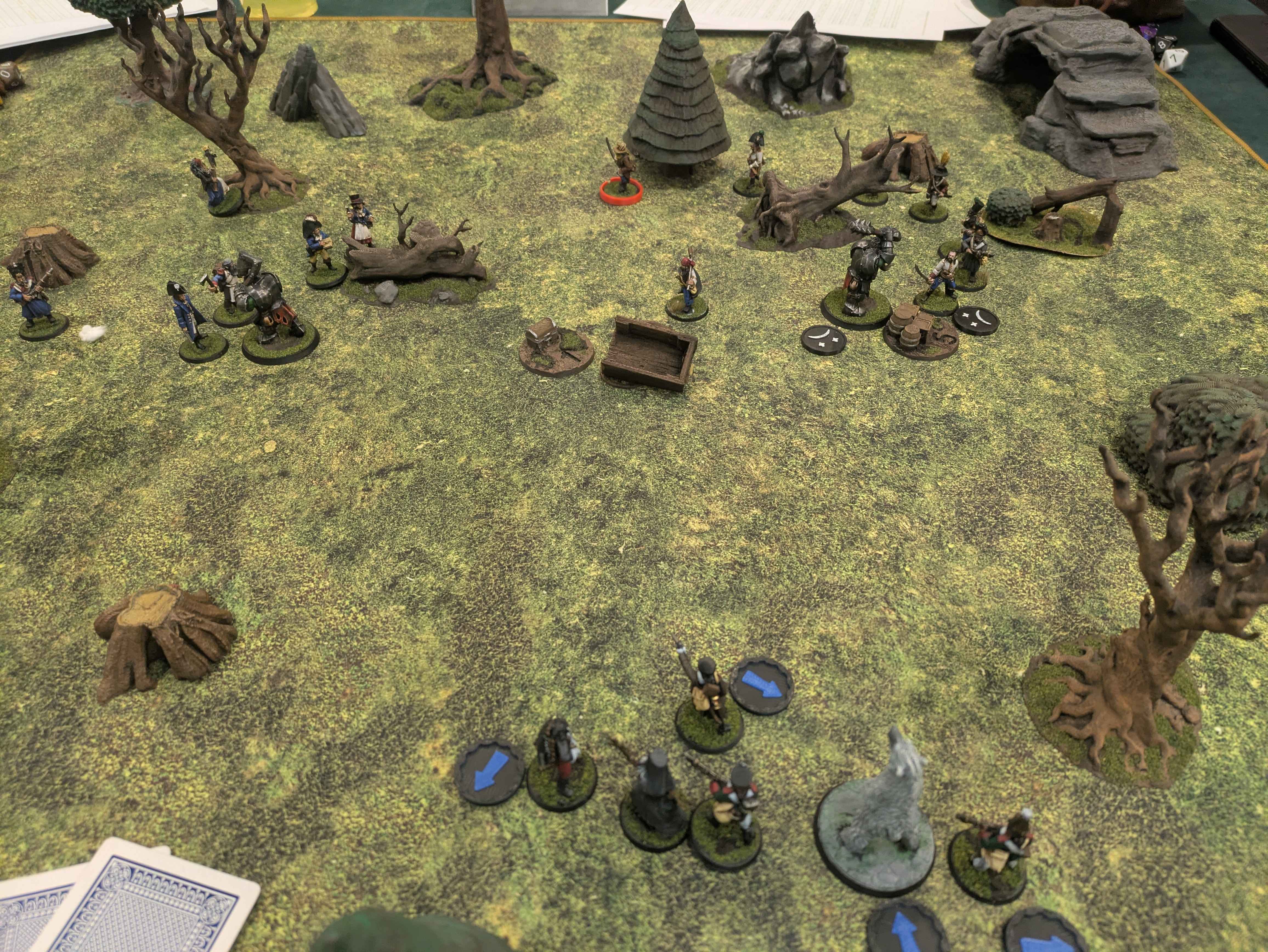 A tense standoff between soldiers and monsters in The Silver Bayonet.